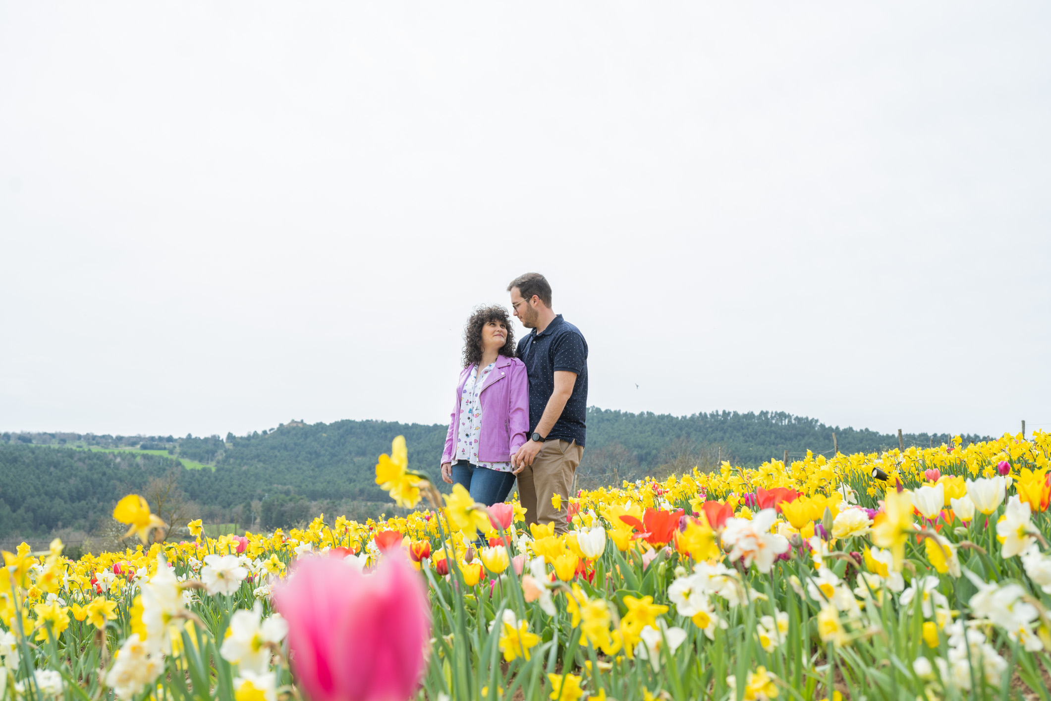 Anna i Pol al camp de flors